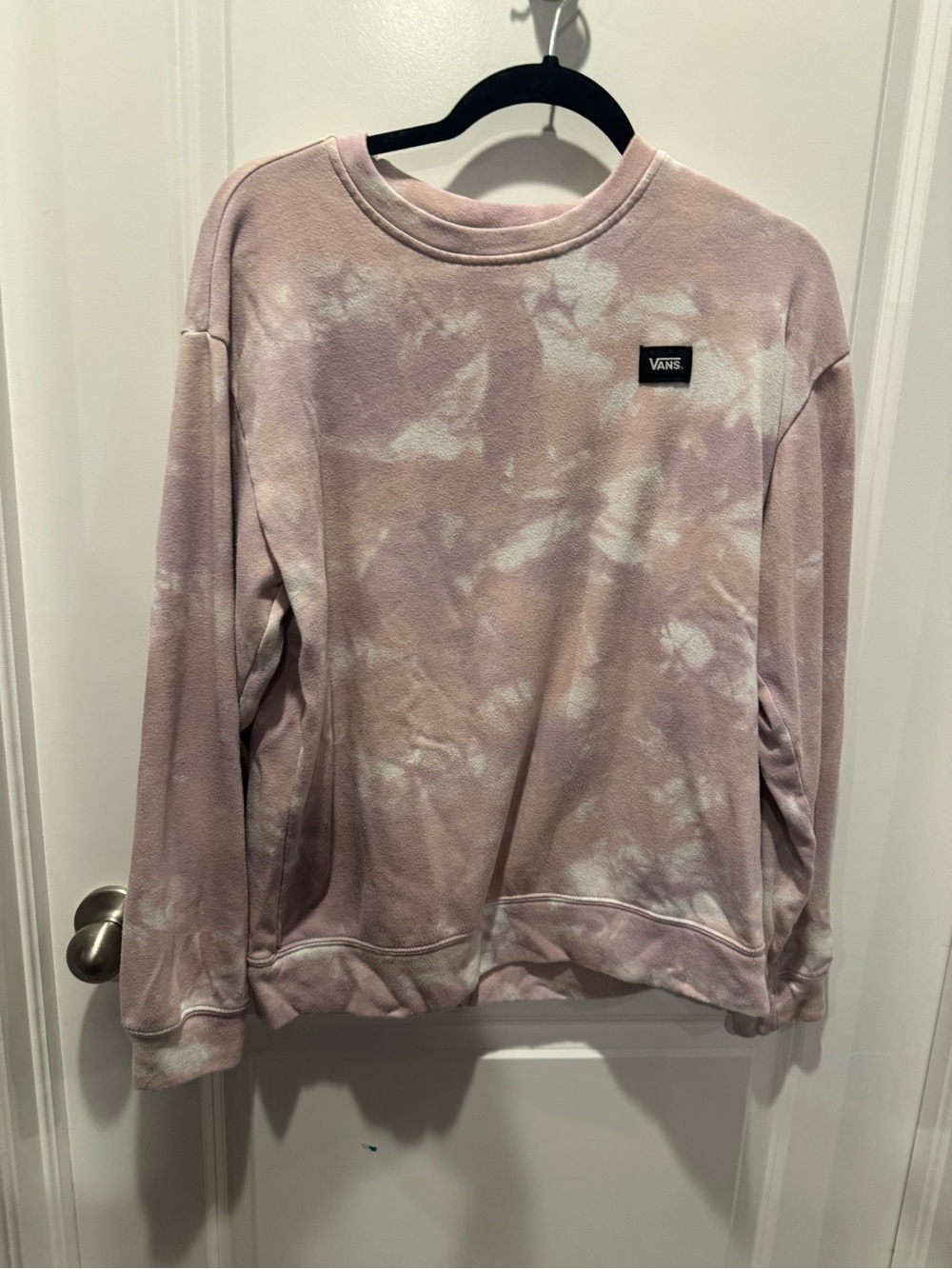 Vans Pink & White Tie-Dye Crew Sweatshirt